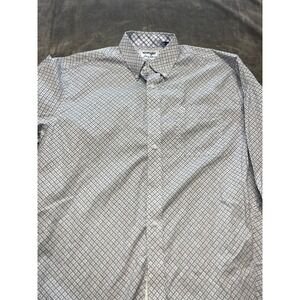 Wrangler george straight  Men's L  Long Sleeve Button Down White Black Geometric